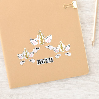 Personalized Name Unicorn Glitter Design – Custom Sticker