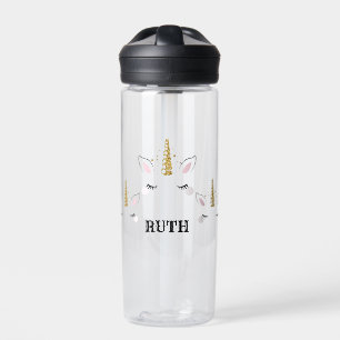 Personalized Name Unicorn Glitter Design – Custom  Water Bottle