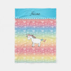 Personalized name unicorn rainbow hearts