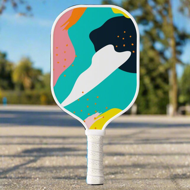 Personalized Name Unique Colorful Abstract  Pickleball Paddle (Creator Uploaded)
