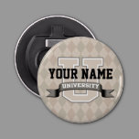 Personalized Name University Cool Funny College Bottle Opener