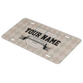 Personalized Name University Cool Funny College License Plate (Side)