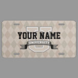 Personalized Name University Cool Funny College License Plate