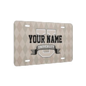 Personalized Name University Cool Funny College License Plate (Right)