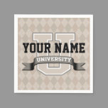 Personalized Name University Cool Funny College Paper Napkins
