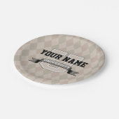 Personalized Name University Cool Funny College Paper Plates (Angled)