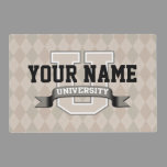 Personalized Name University Cool Funny College Placemat
