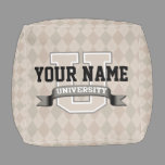 Personalized Name University Cool Funny College Pouf