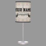 Personalized Name University Cool Funny College Table Lamp