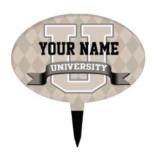 Personalized Name University Cool Funny Family Cake Topper