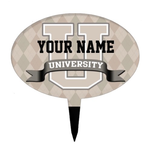 Personalized Name University Cool Funny Family Cake Topper