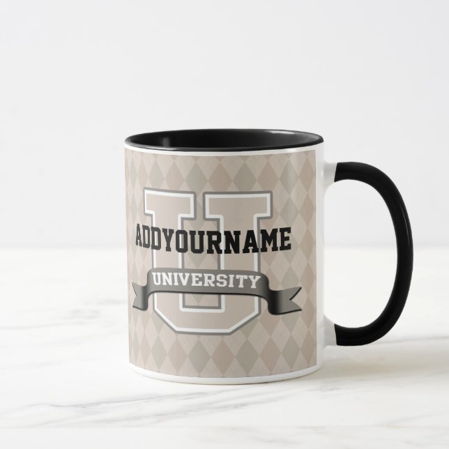 Personalized Name University Cool Funny Family Mug (Right)