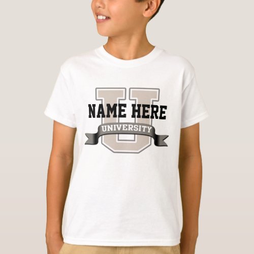 Personalized Name University Cool Funny Family T_Shirt