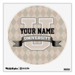 Personalized Name University Cool Funny Family Wall Sticker