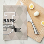 Personalized Name University Family Monogram Kitchen Towel (Quarter Fold)