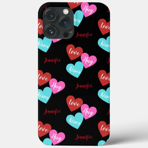 Personalized name Valentines day 2024love saying iPhone 13 Pro Max Case