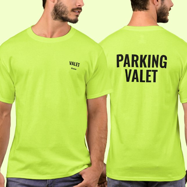 Personalized Name Valet Parking Attendant Shirt (Creator Uploaded)