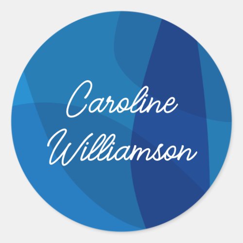 Personalized Name Vibrant Blue Favor Graduation