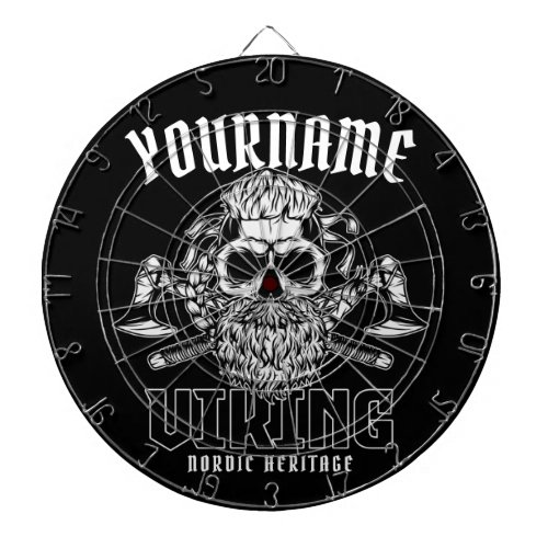 Personalized NAME Viking Nordic Warrior Heritage Dart Board