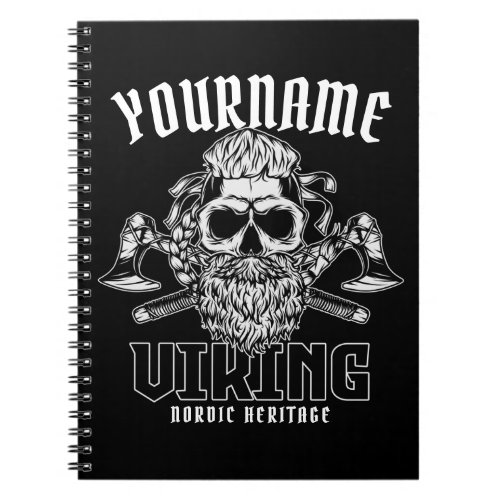 Personalized NAME Viking Nordic Warrior Heritage Notebook