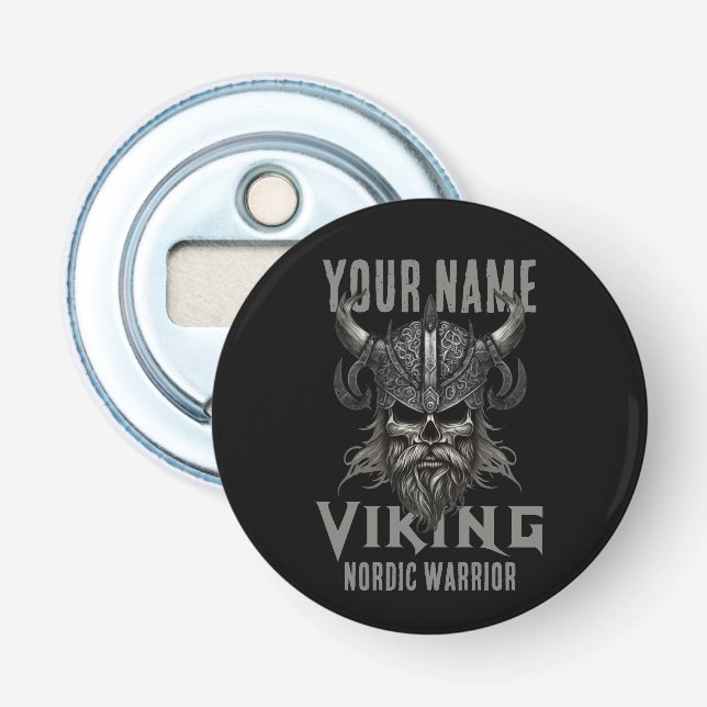 Personalized NAME Viking Warrior Heritage  Bottle Opener (Front)