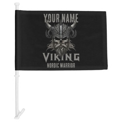 Personalized NAME Viking Warrior Heritage  Car Flag