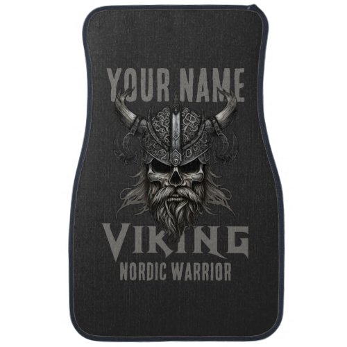 Personalized NAME Viking Warrior Heritage  Car Floor Mat