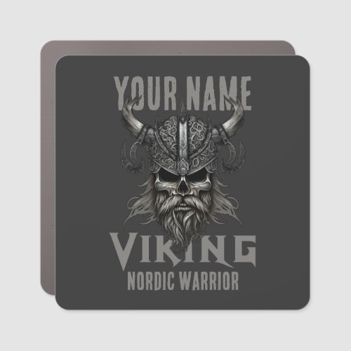 Personalized NAME Viking Warrior Heritage  Car Magnet