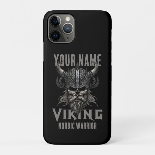 Personalized NAME Viking Warrior Heritage  iPhone 11 Pro Case