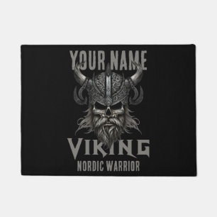 Personalized NAME Viking Warrior Heritage Doormat