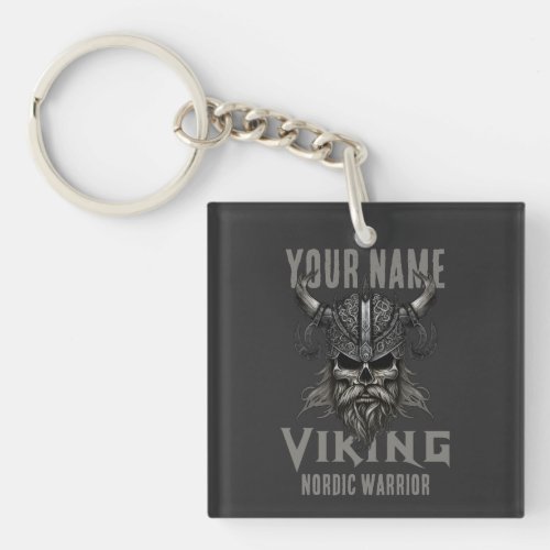 Personalized NAME Viking Warrior Heritage Keychain