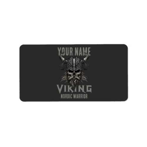 Personalized NAME Viking Warrior Heritage  Label