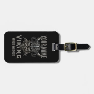 Personalized NAME Viking Warrior Heritage Luggage Tag