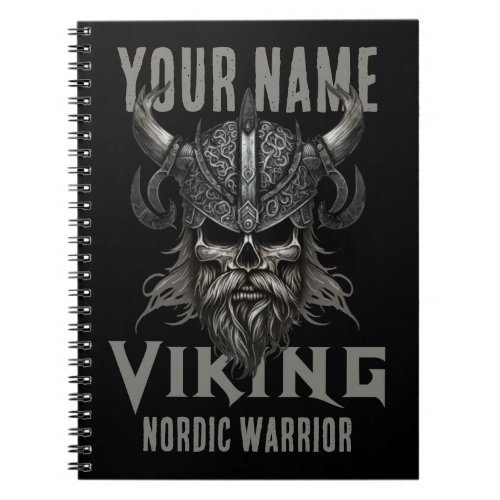 Personalized NAME Viking Warrior Heritage Notebook