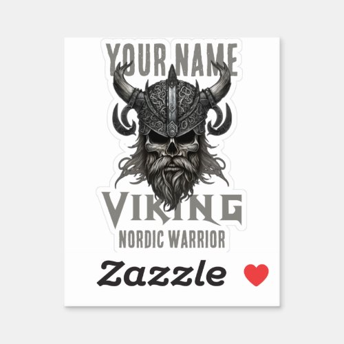 Personalized NAME Viking Warrior Heritage  Sticker