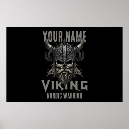 Personalized NAME Viking Warrior Heritage T_Shirt Poster