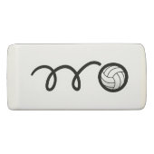 Personalized name volleyball ball rubber eraser (Front)