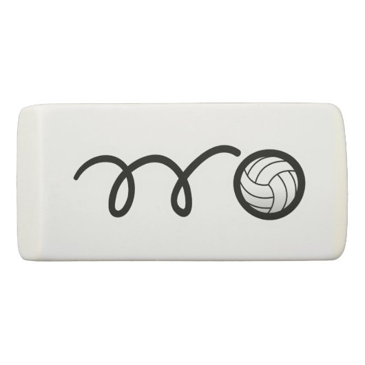 Personalized name volleyball ball rubber eraser (Front)