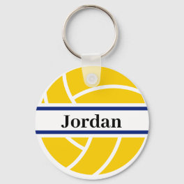Personalized Name Volleyball Keychain