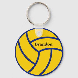 Personalized Name Volleyball Keychain