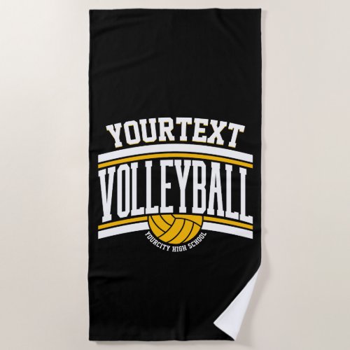 Personalized NAME Volleyball Player School Team  Beach Towel