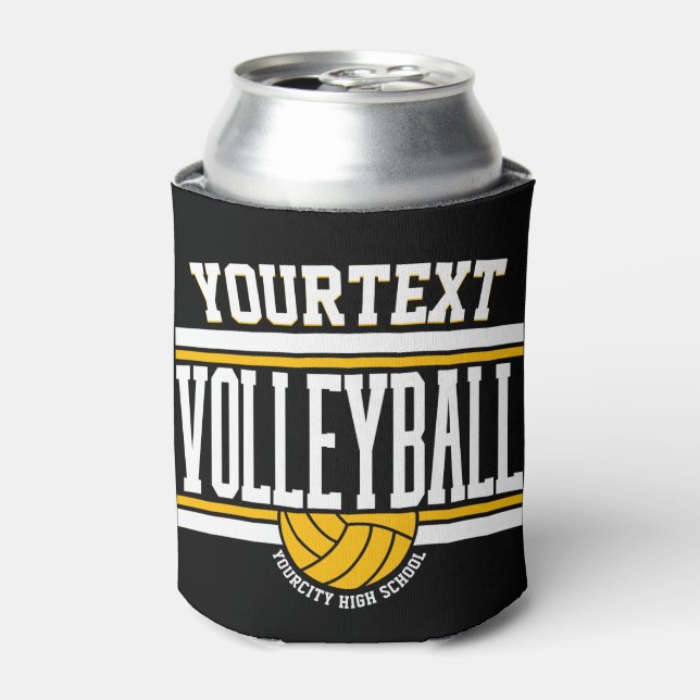 Personalized NAME Volleyball Player School Team  Can Cooler (Can Front)