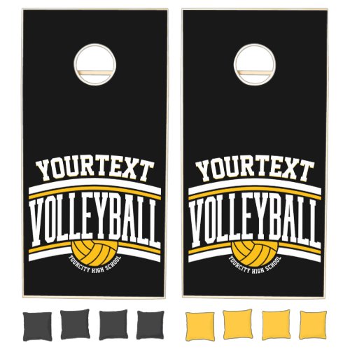 Personalized NAME Volleyball Player School Team Cornhole Set
