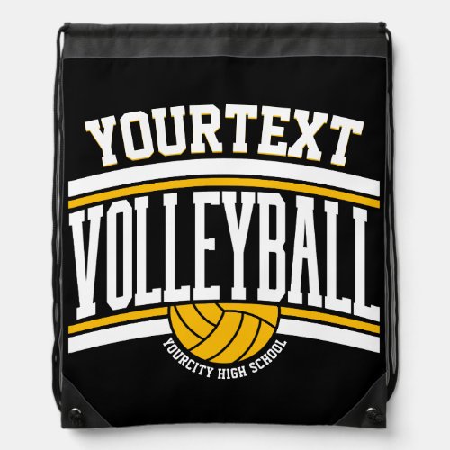 Personalized NAME Volleyball Player School Team  Drawstring Bag