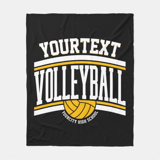 Personalized NAME Volleyball Player School Team  Fleece Blanket (Front)