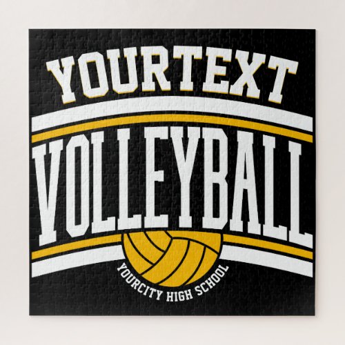 Personalized NAME Volleyball Player School Team  Jigsaw Puzzle