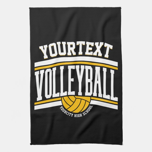 Personalized NAME Volleyball Player School Team  Kitchen Towel (Vertical)