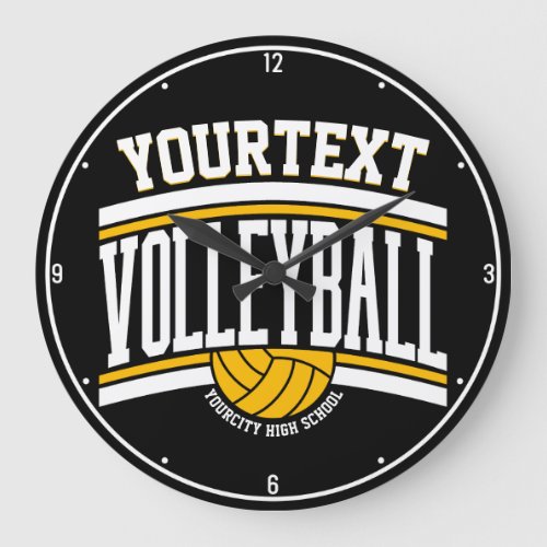 Personalized NAME Volleyball Player School Team Large Clock