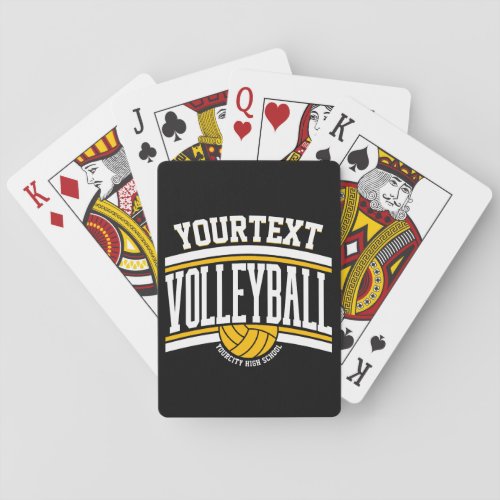 Personalized NAME Volleyball Player School Team  Playing Cards