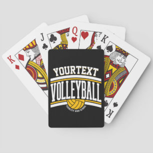 Personalized NAME Volleyball Player School Team Poker Cards